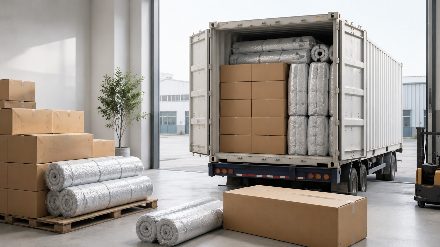 Comparaison du chargement des conteneurs de canapés compressés pour les importateurs de meubles