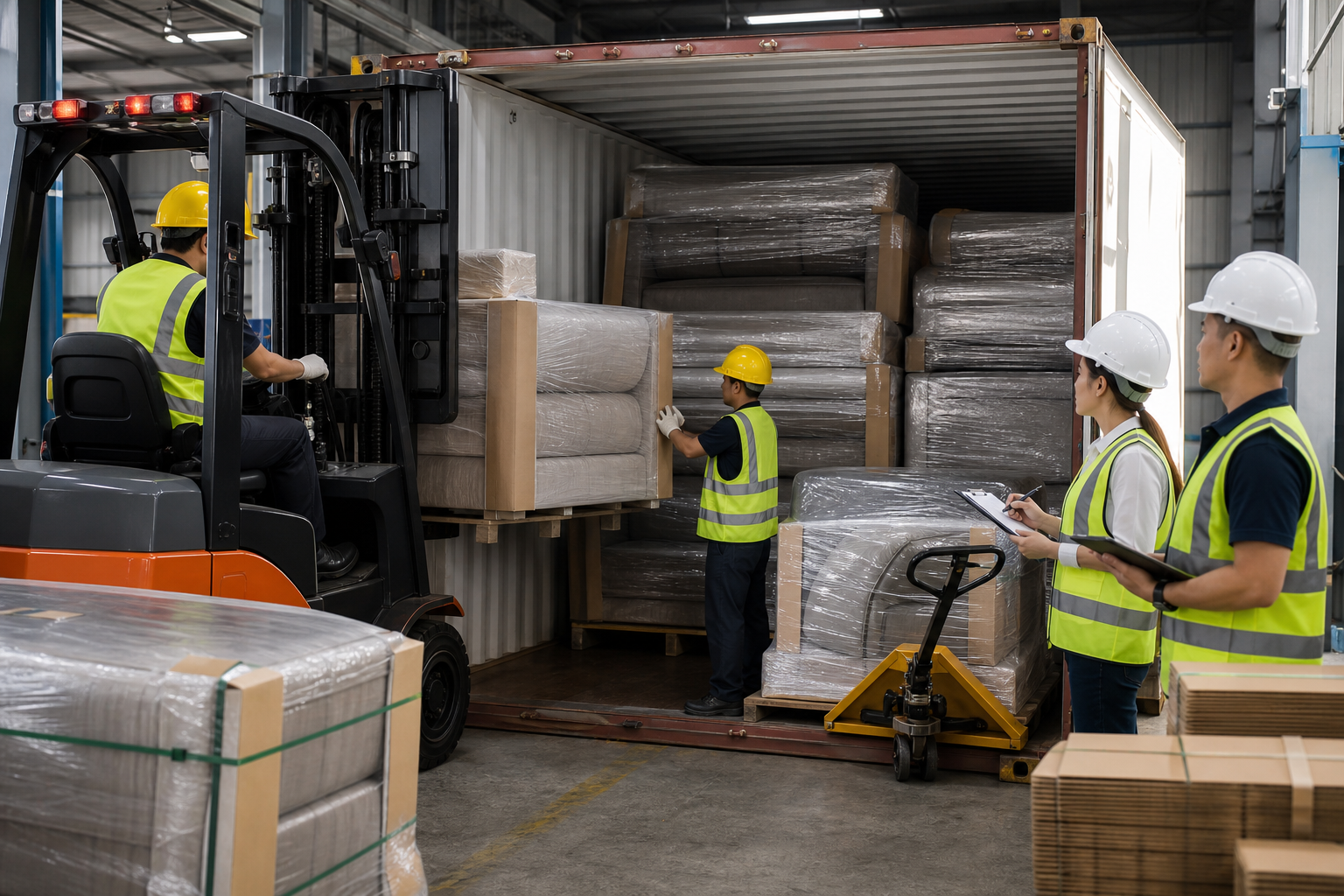 Abastecimiento de sof&aacute;s comprimidos: c&oacute;mo los importadores de muebles pueden reducir el riesgo del proyecto mediante el embalaje y la carga de contenedores ilustraci&oacute;n 2