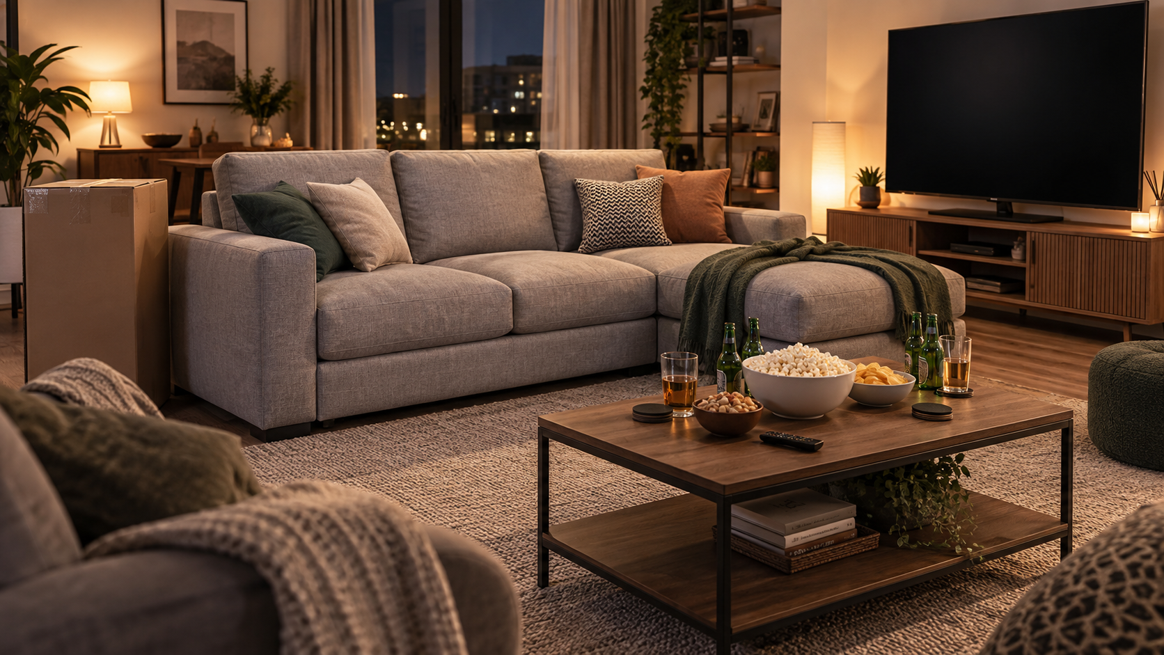 compressed sofa in a box matchday apartment hero image