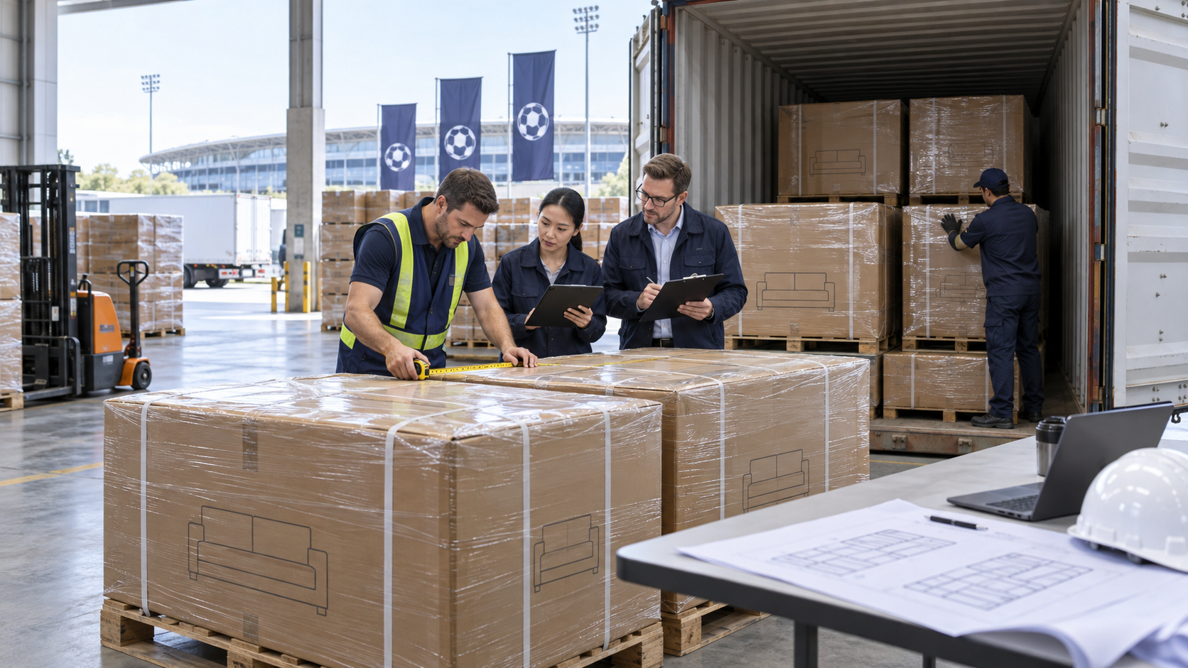 compressed sofa in a box matchday freight planning hero image