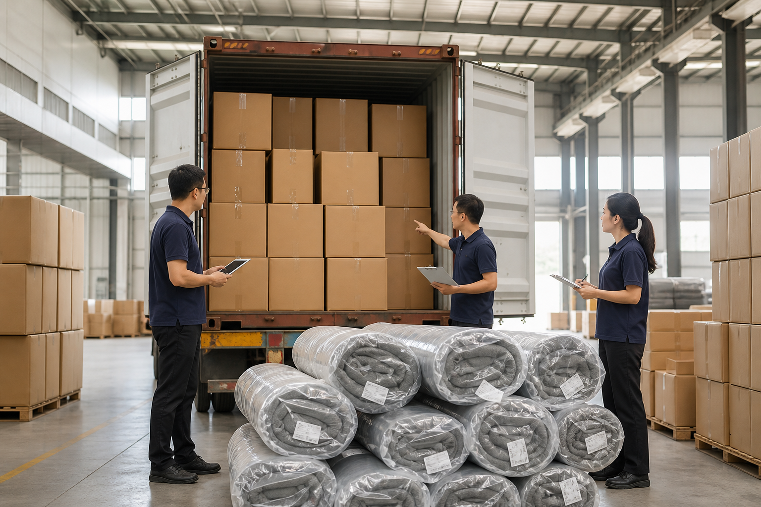 roll packed sofa container loading hero image