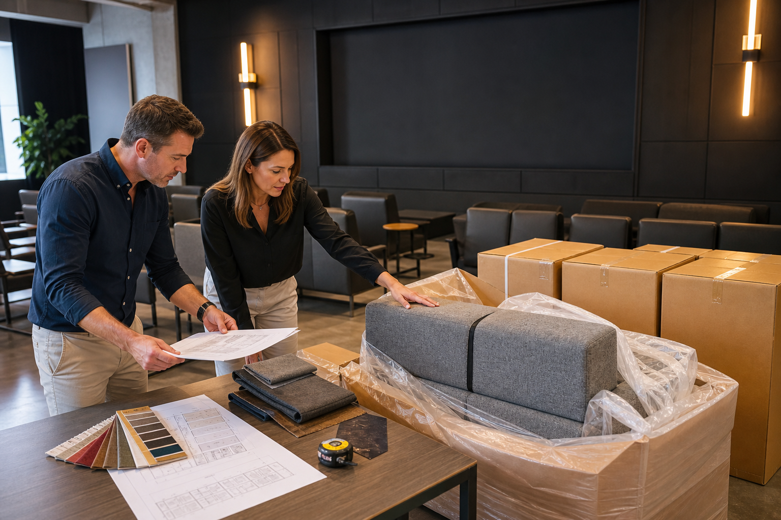 sports lounge compressed sofa packing and layout review scene